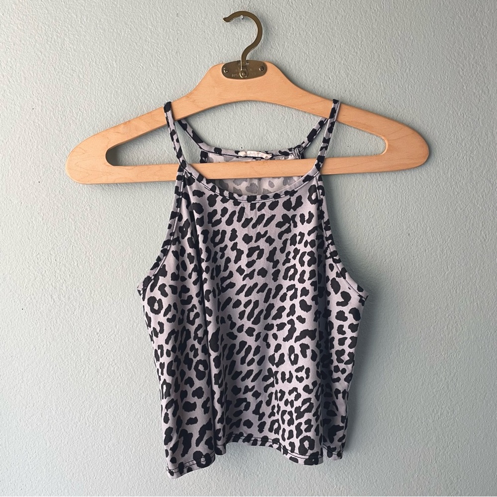 ♦️5/$15♦️ Olivia Rae | Gray Scale Cheetah Print Tank